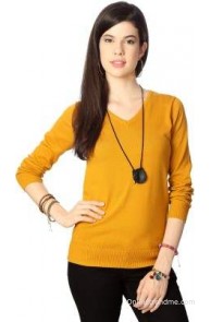 People Casual Full Sleeve Solid Women's Top